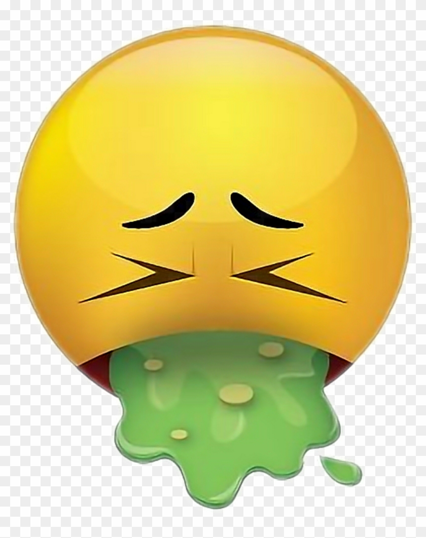 #eeww #emoji #sick #guacala #dontlikeit - Vomit Emoticon Gif Clipart