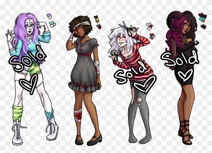 Download Open Cute Adopts One Left By Sospook - Creepy Cute Cartoon Drawings Clipart