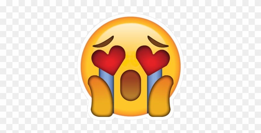 Love Emoji - Hearts Eyes Emoji Png Clipart