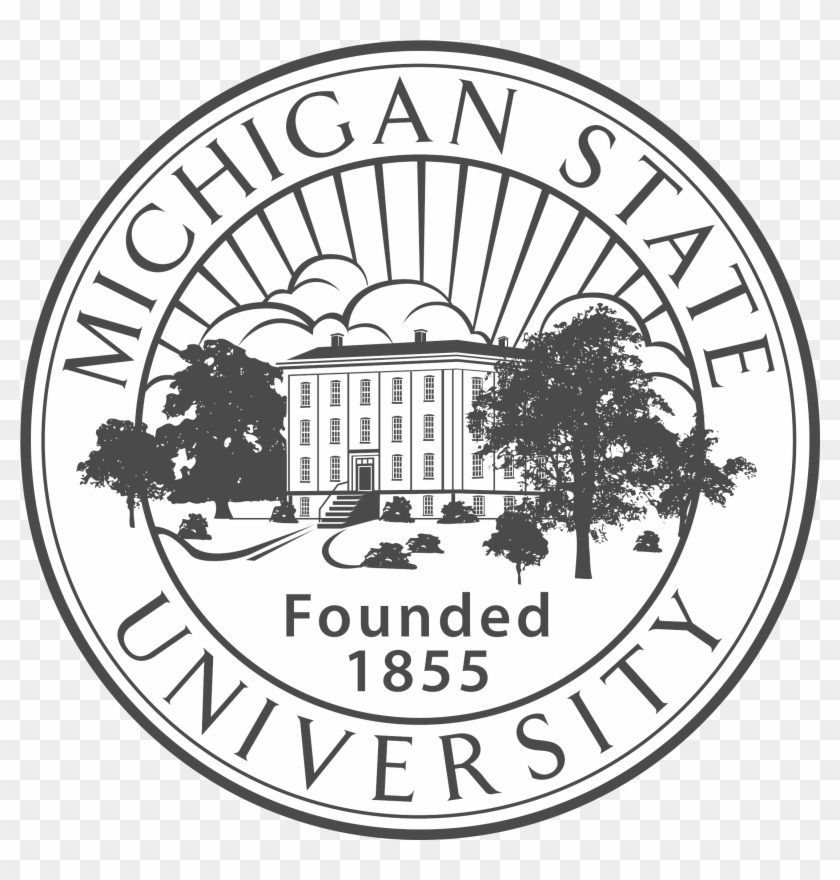 Michigan State Logo Black And White - Black Michigan State Logo Clipart