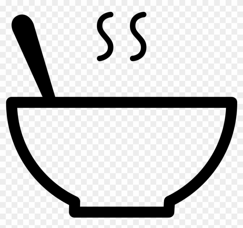 Food Bowl Soup - Soup Bowl Line Drawing Clipart