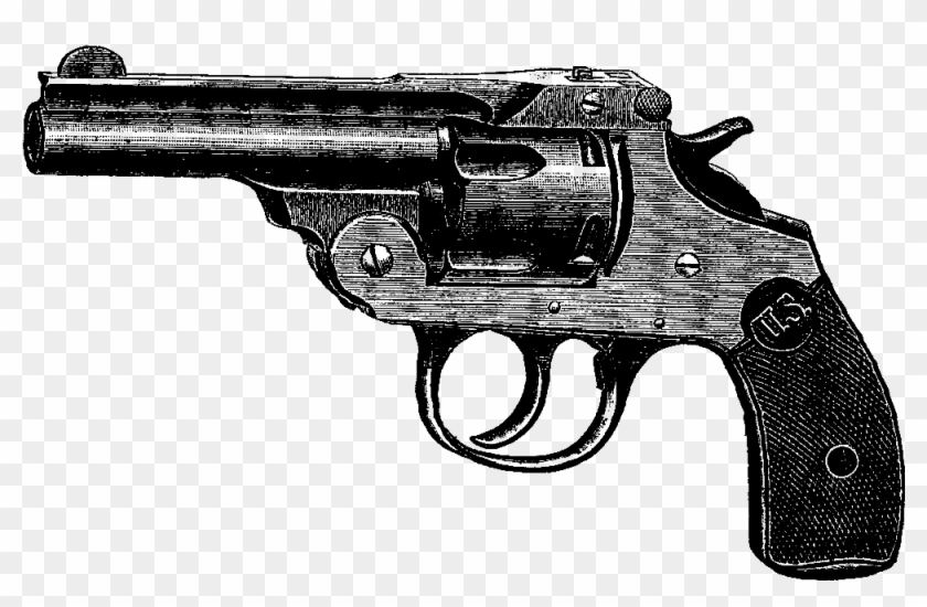 Digital Stamp Design - Gun Vintage Clipart
