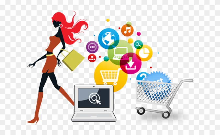 Girls Shopping Clipart