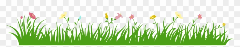 Home Flower Png - Flower And Grass Png Clipart #290532