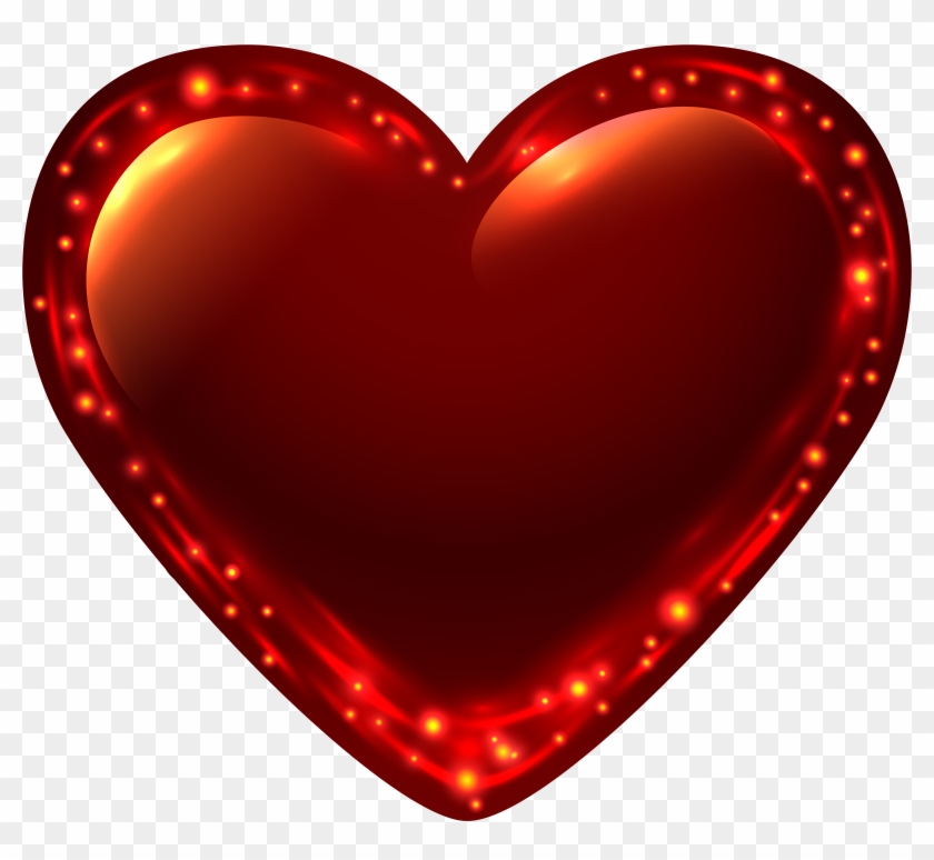 Fiery Glowing Heart Png Clip Art Image - Transparent Background Heart Png