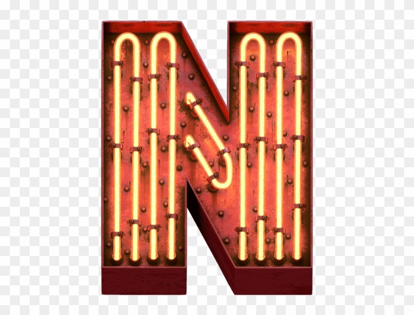 Red Neon Font - Wood Clipart