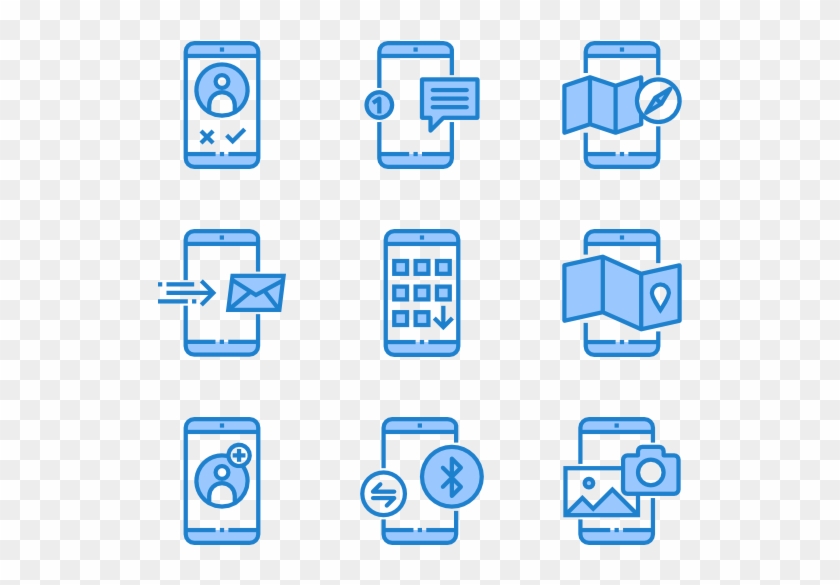 View Individual Icons Of Cell Phone Clipart