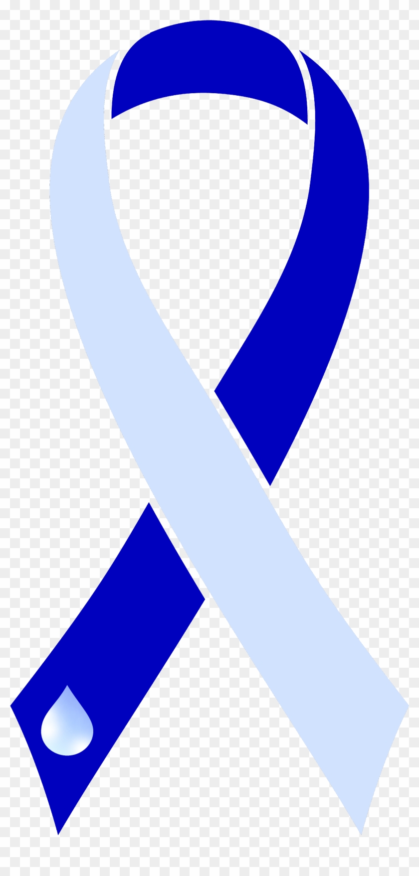 High Quality Two Tone Plain Ribbon Water Droplet - Hydrocephalus Ribbon Clipart