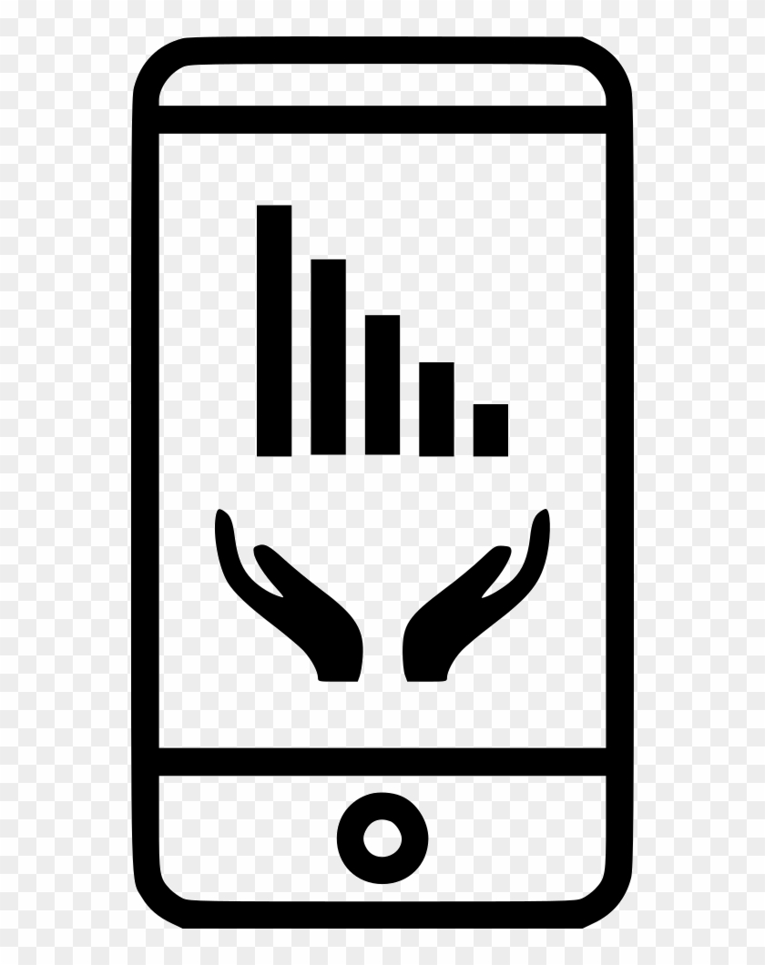 Cell Phone Bars Data Down Hand Hand Comments - Cell Phone Data Icon Clipart #291591