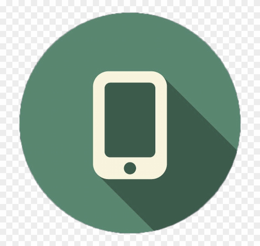 Cell Phone Icon - Circle Clipart