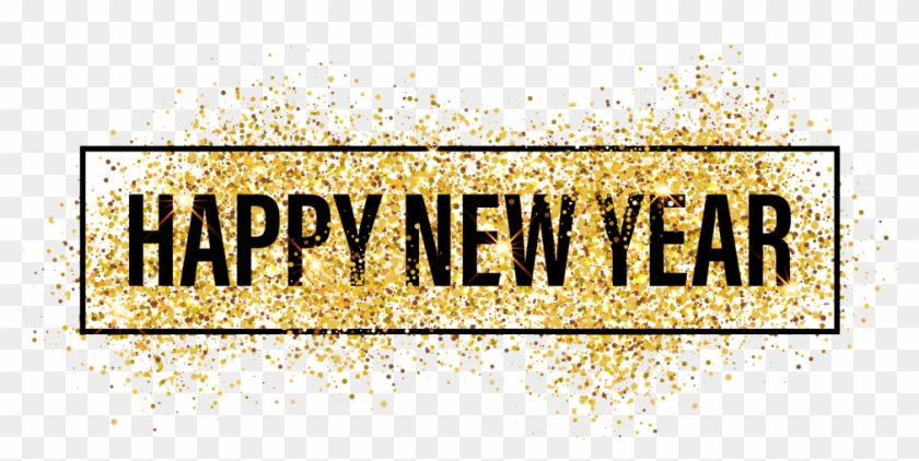 Happy 2018 Y'all - Happy New Year Gold .png Clipart