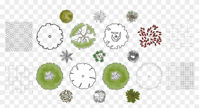 Landscape Design Drawings Symbols Garden Inspiration - Landscape Plan Symbols Png Clipart #292716