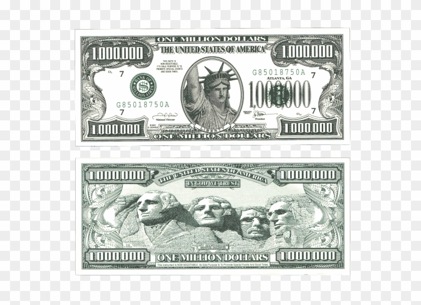 Million Dollar Bill - One Million Dollar Bill Front And Back Clipart