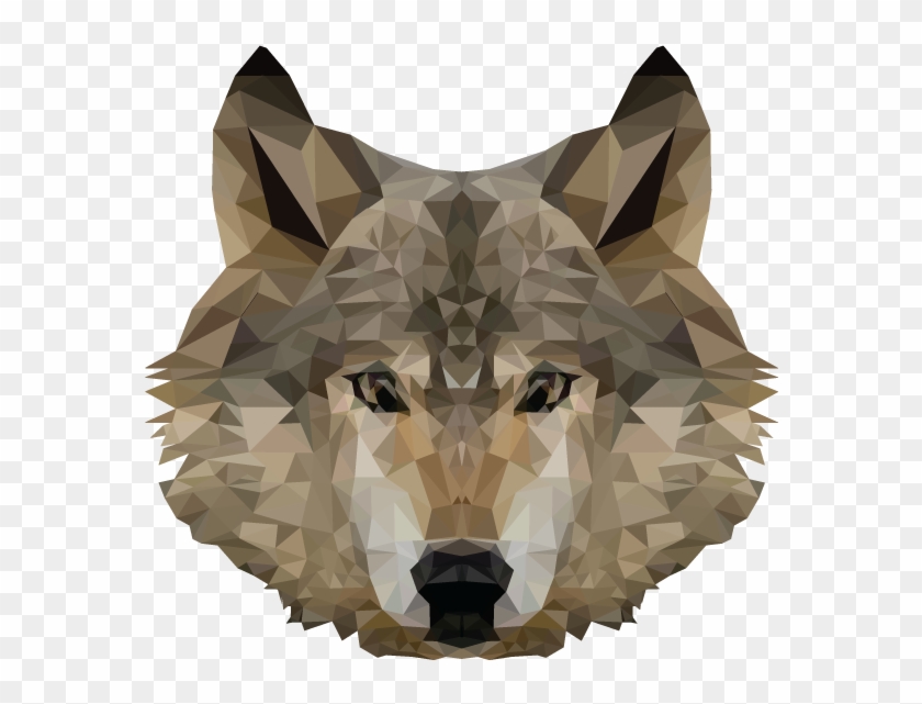 Svg Stock Low Poly Design Cnc Image Lowpolywolfheadzpsdfpng - Low Poly Wolf Png Clipart