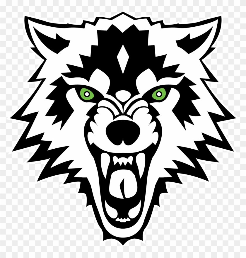 Download - White And Black Wolf Sticker Clipart