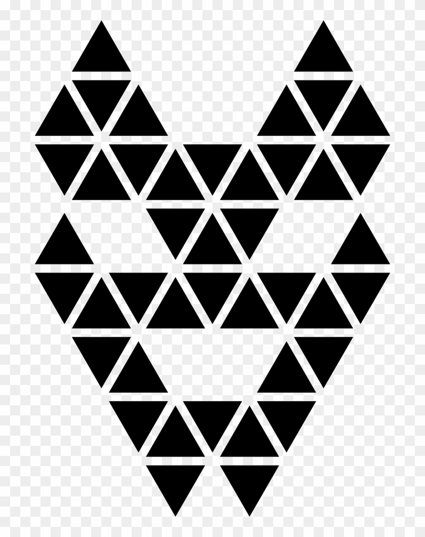 Polygonal Wolf Head Comments - Symmetrical Patterns In Triangle Shape Clipart #293160