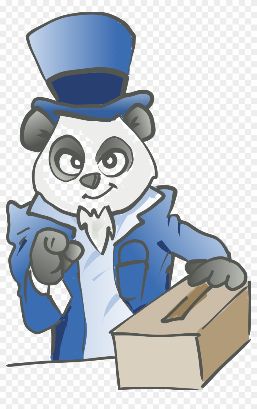 Uncle Sam Clipart Vote - Panda Biru - Png Download