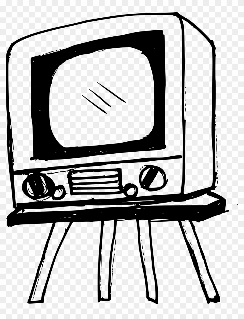 Free Download - Old Television Drawing Clipart #293245
