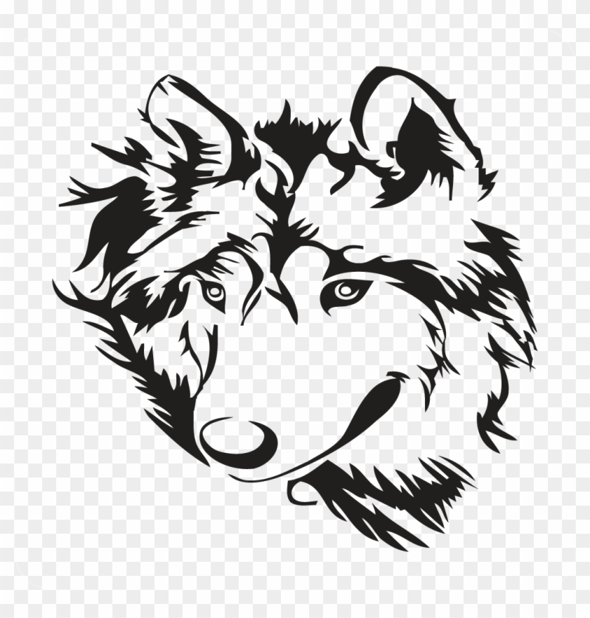 Wolf Head - Wolf Tattoo Free Vector Clipart