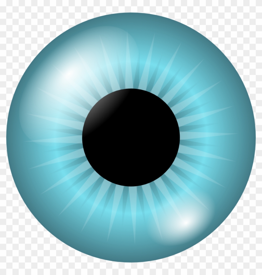 Clip Black And White Blue Eyes Round Pencil And In - Eye Pupil Clipart - Png Download