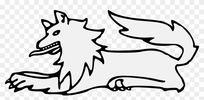Details, Png - Wolf Heraldry Couchant Clipart #293820