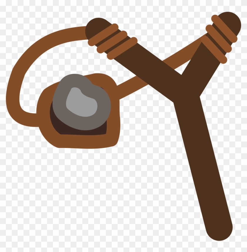 This Free Icons Png Design Of Slingshot With Stone Clipart