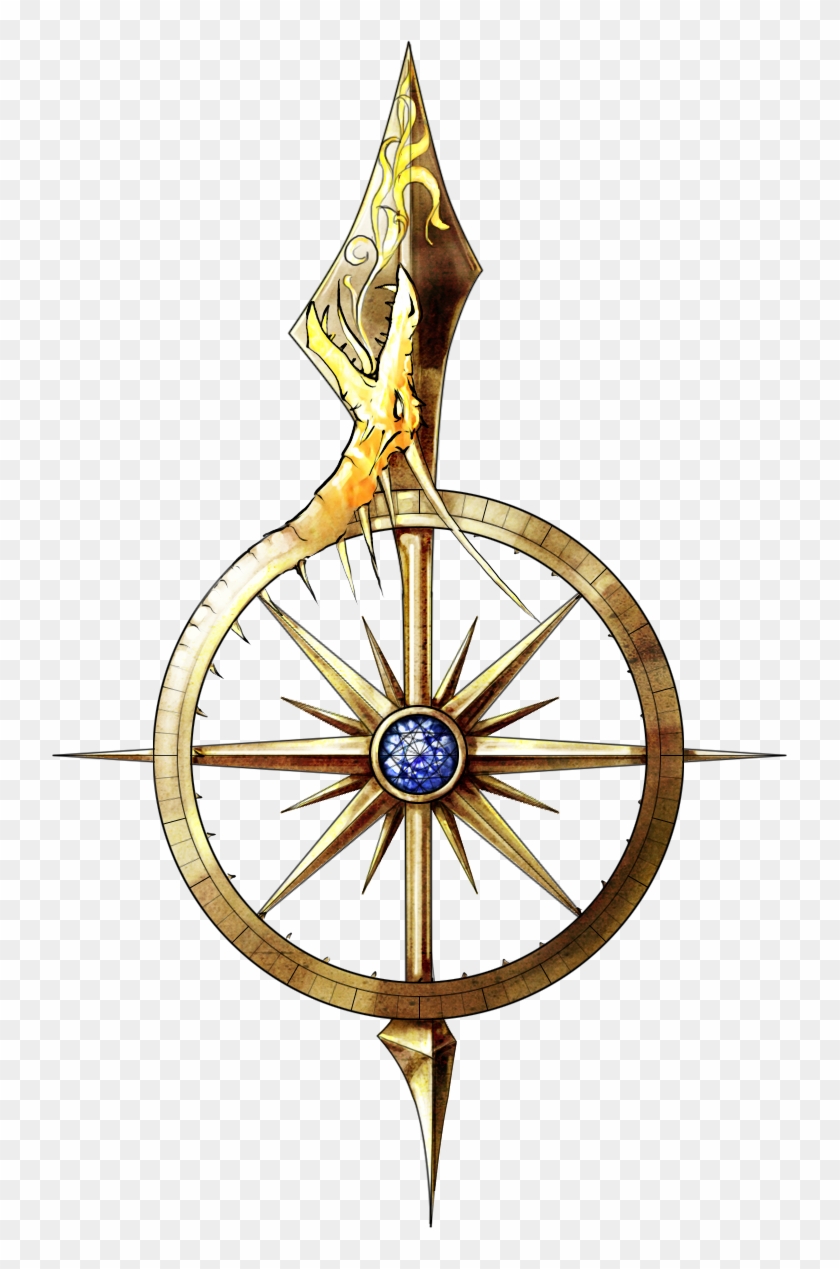 735 X 1189 15 - Fantasy Compass Rose Clipart #294981