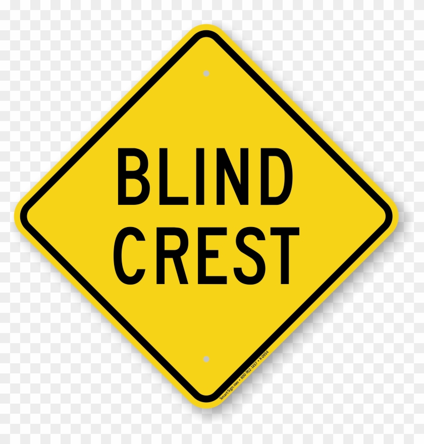 Blind Crest Yellow Diamond Shaped Sign - Laboratory Safety Clipart #295005