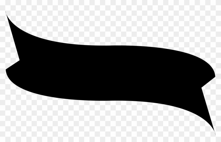 Ribbon Black Shape Comments Clipart