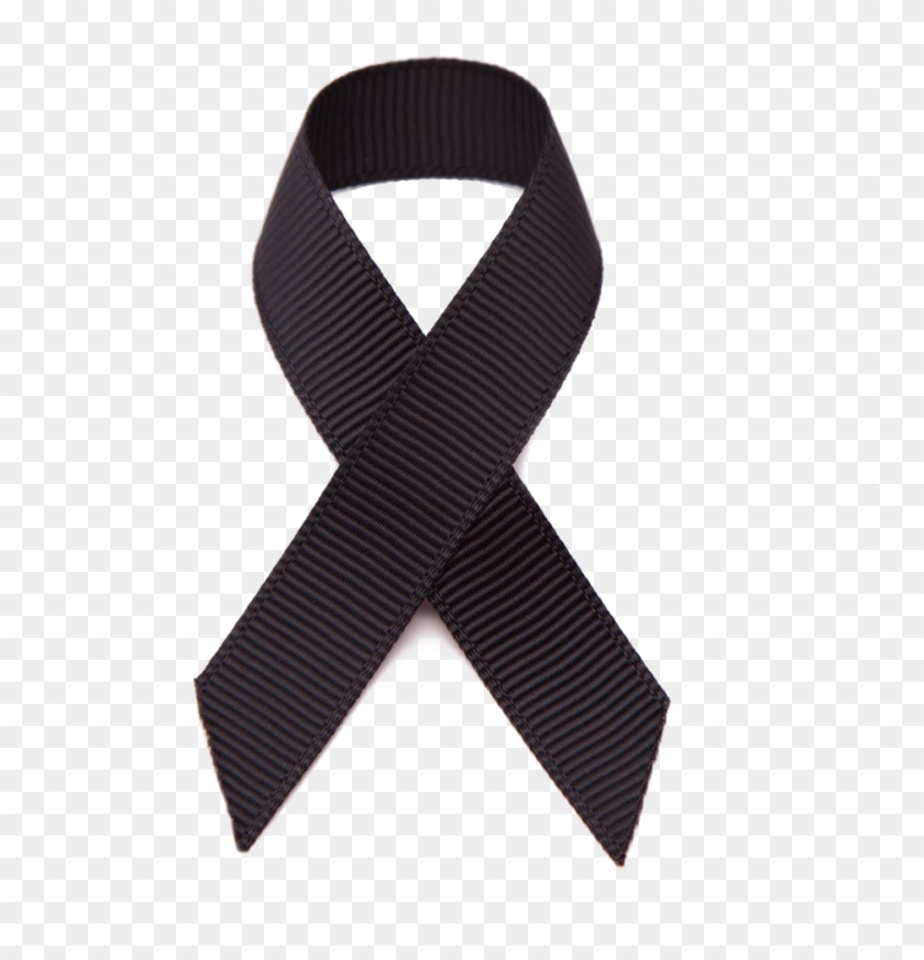 Black Ribbon Transparent Background - Black Ribbon Funeral Clipart #295195