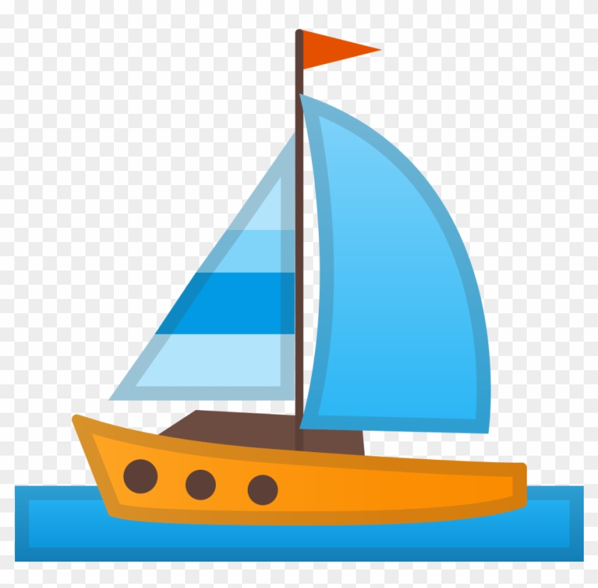 Sailboat Icon - Emoticon Barca Clipart