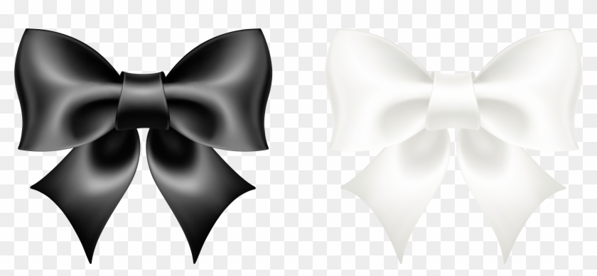 Black And White Tie Png Picture Ⓒ - White Bow No Background Clipart #295517