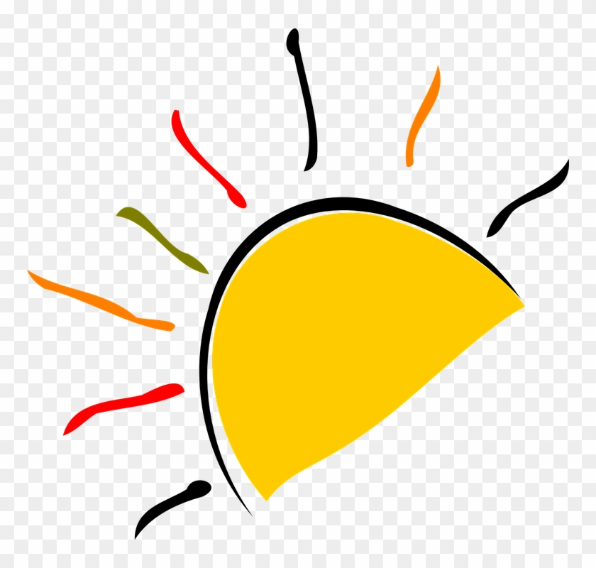 Sunlight Clipart Sunshine - Half A Sun - Png Download