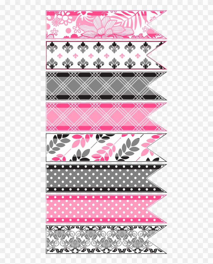 The Clear White Stripe Version - Pink And White Ribbon Png Clipart #295868