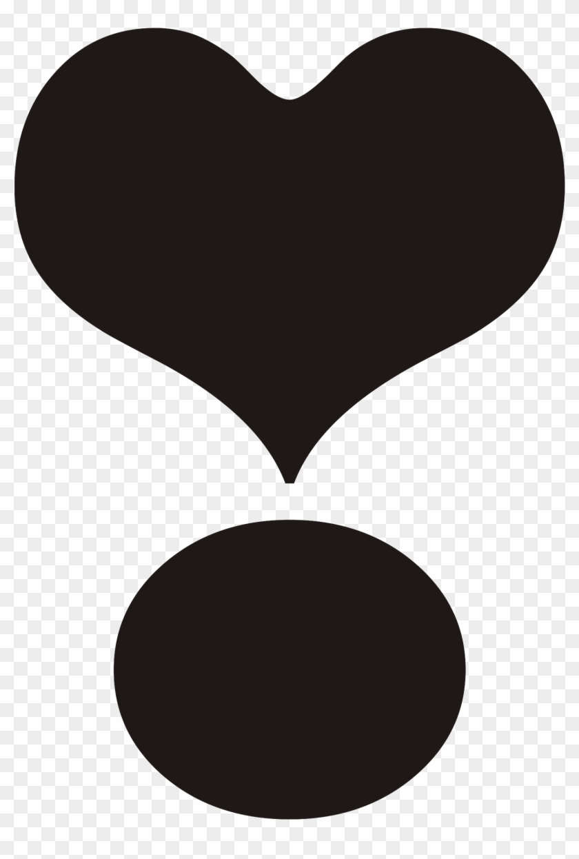 Exclamation Point With Black Heart , Png Download - Heart Clipart