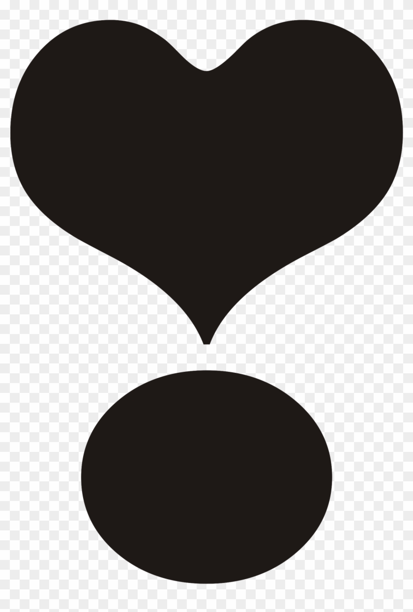 Exclamation Point With Black Heart , Png Download - Heart Clipart #295922