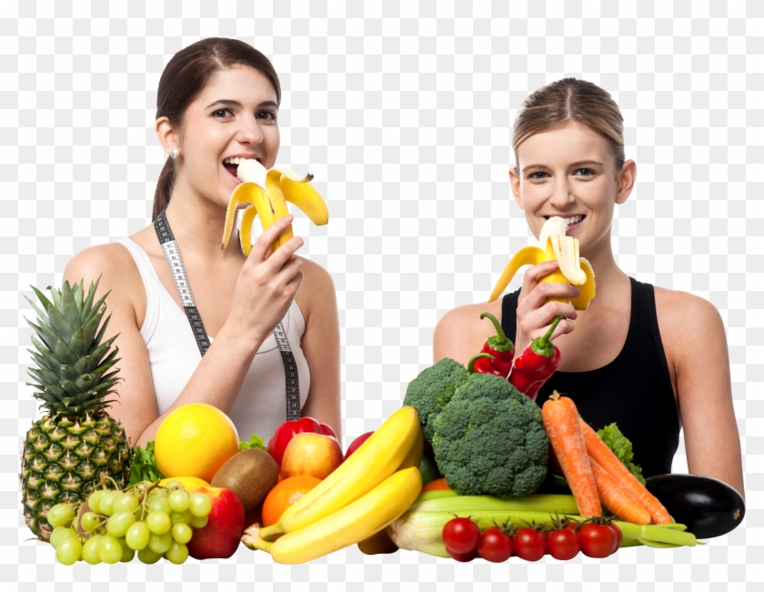 Girl With Fruits Clipart