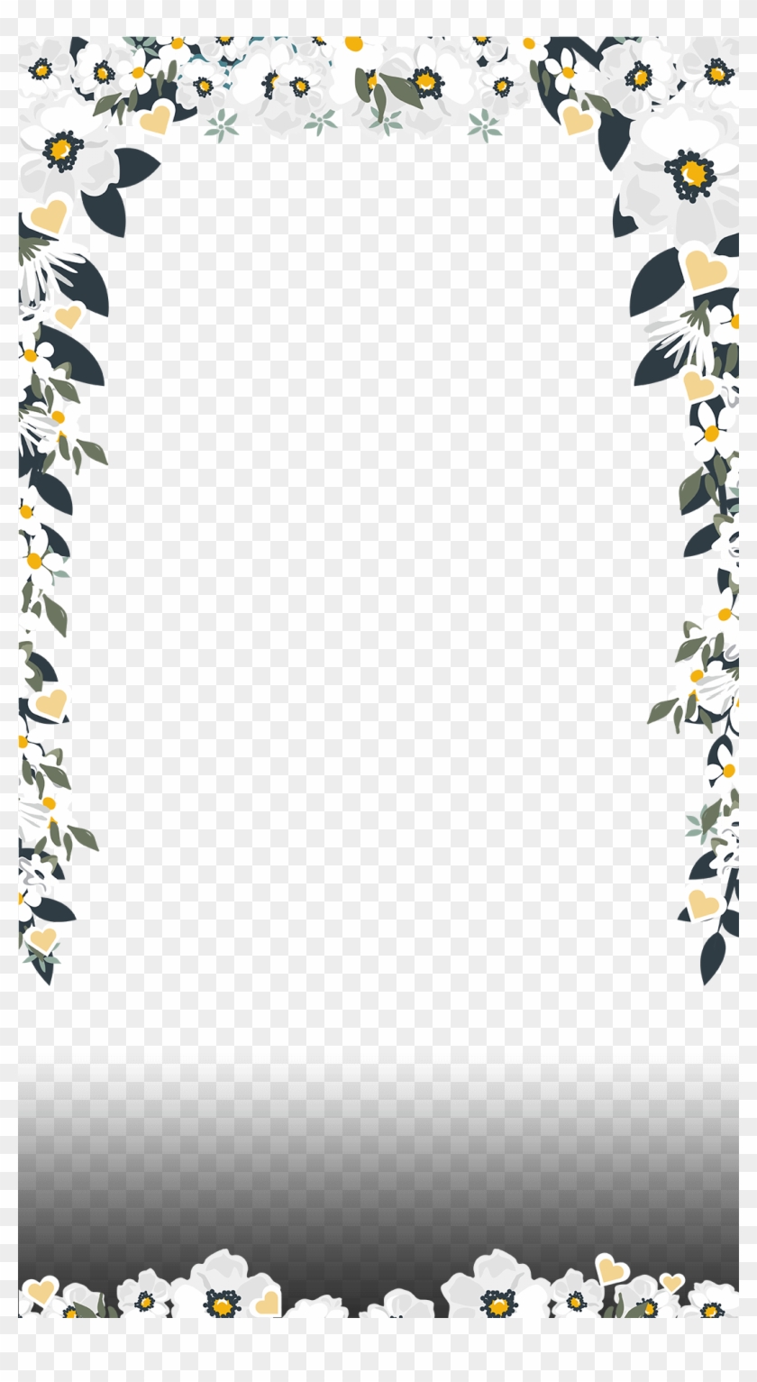 Elegant White Floral Filter Maker On - Wedding Snapchat Filter Png Clipart