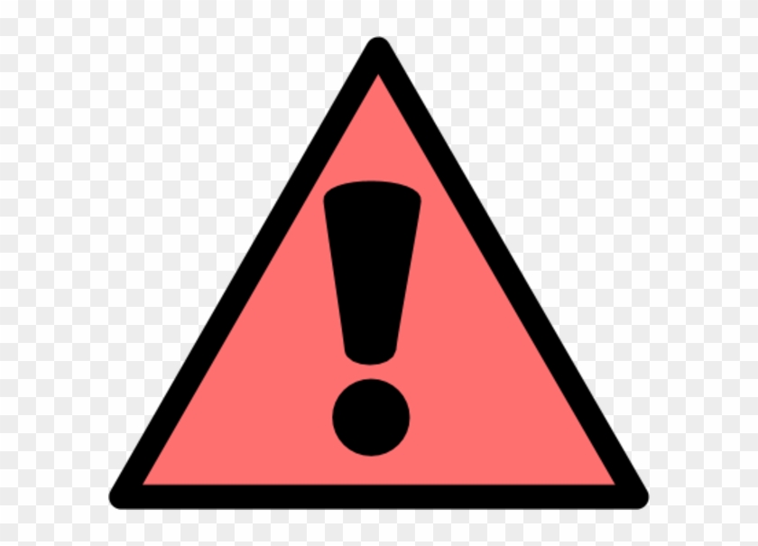 Exclamation Point Exclamation Mark Warning Sign Vector - Pink Warning Symbol Clipart - Png Download