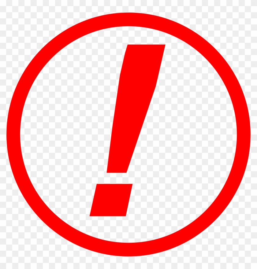 Exclamation In A Circle Is - Red Exclamation Point Circle Clipart