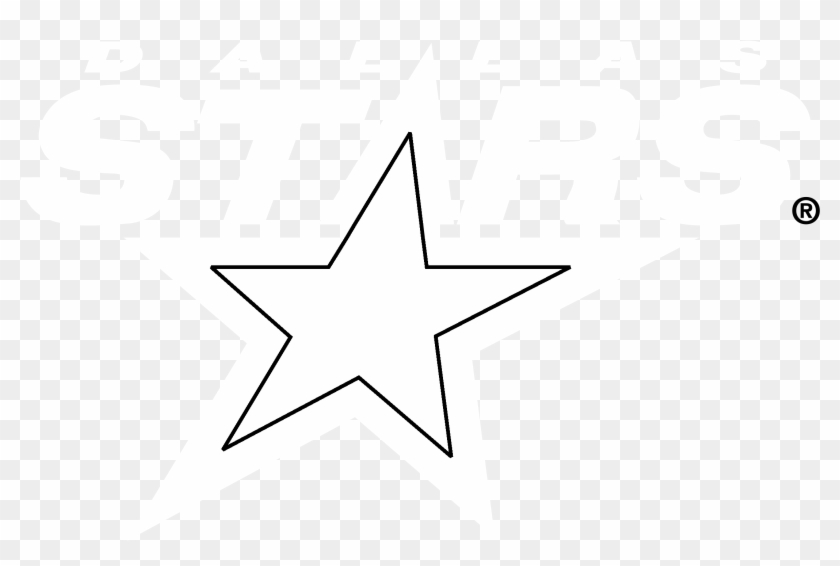 Dallas Stars Logo Black And White - Dallas Stars Clipart #297410