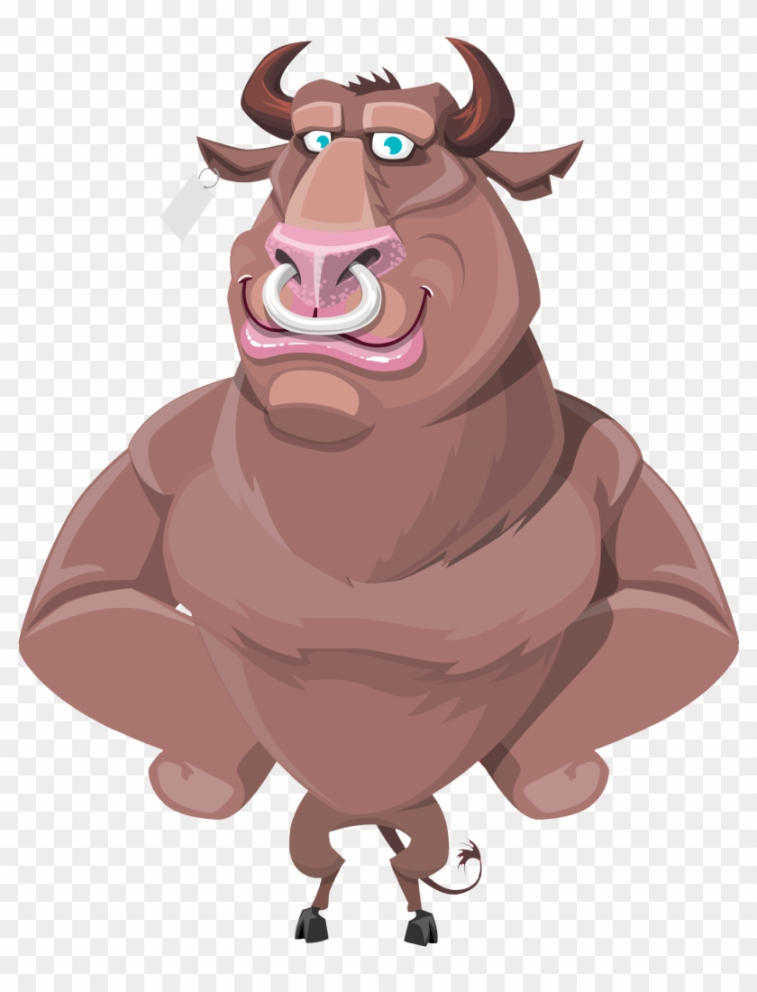 Bull Vector Png Transparent Image - Bull Clipart #297709