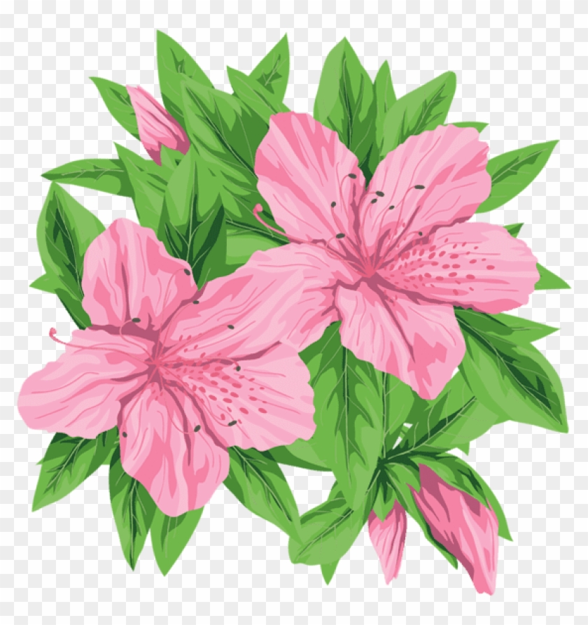 Free Png Download Pink Flowers Png Clip-art Png Images - Pink Flower Clipart Real Transparent Png