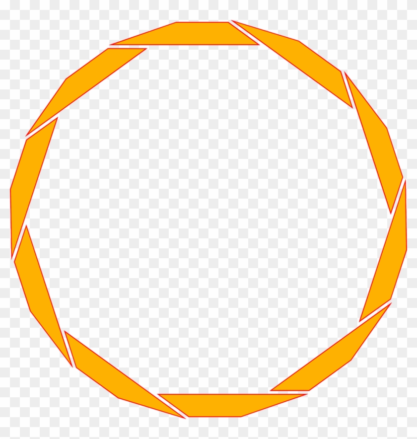 Orange Border Frame Png Free Download - Circle Clipart