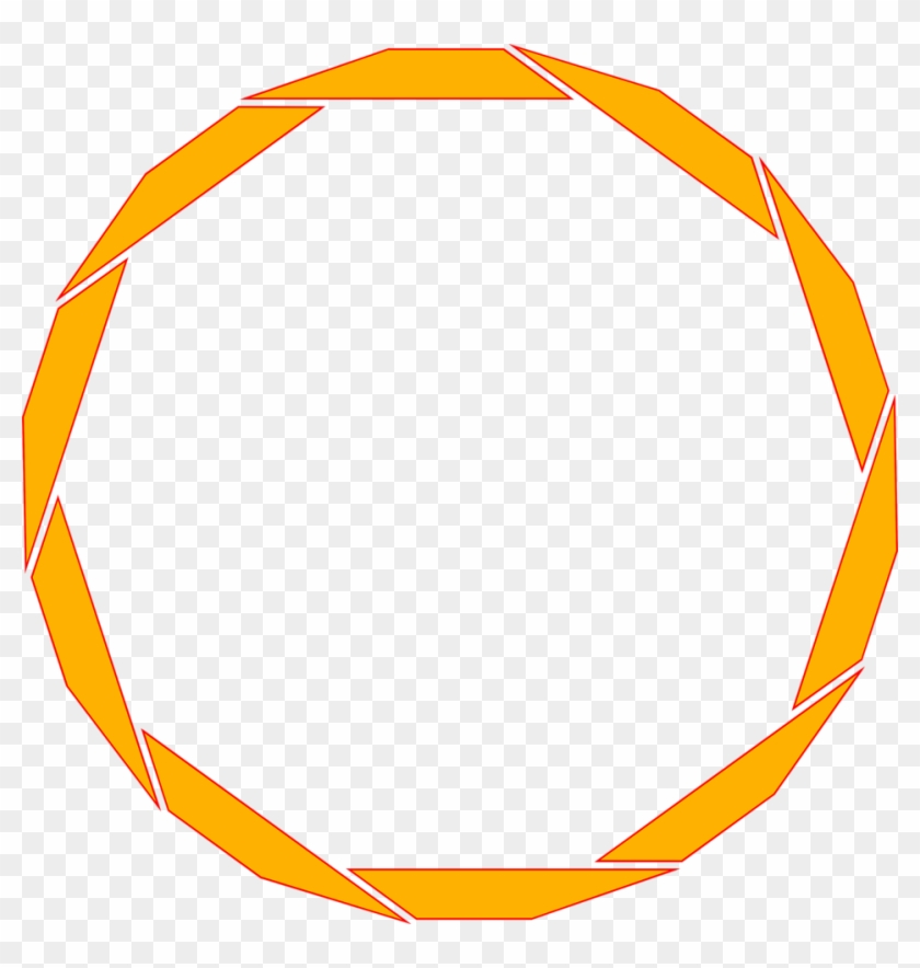 Orange Border Frame Png Free Download - Circle Clipart #297857