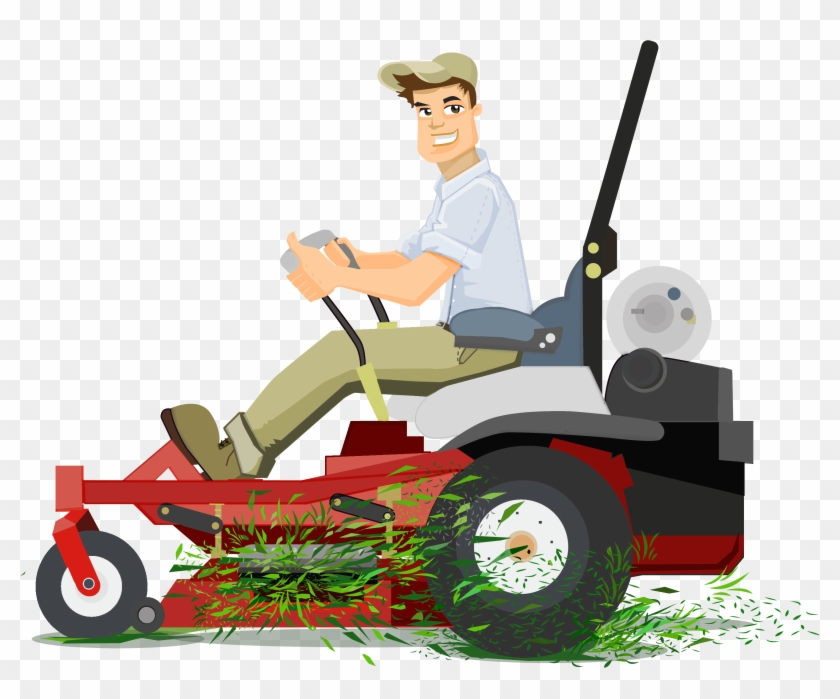 Png Mowing Grass - Cutting Lawn Png Clipart #297980