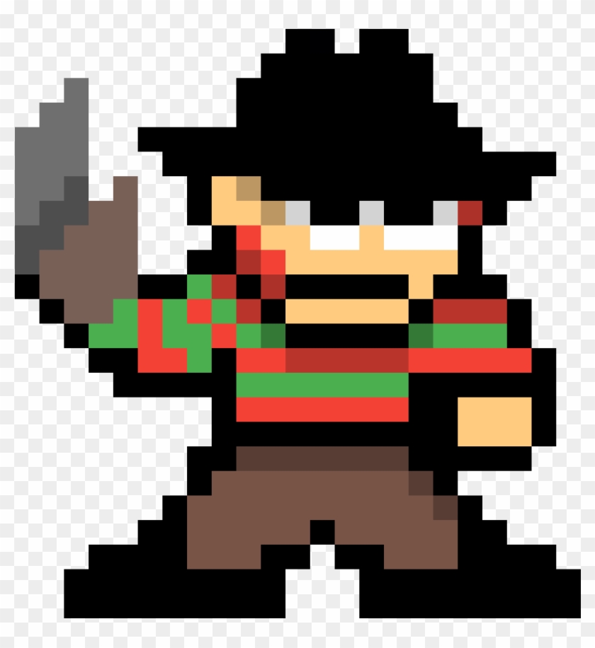 Freddy Krueger By Jear The Mudkip - Pixel Jason Voorhees Clipart #298022