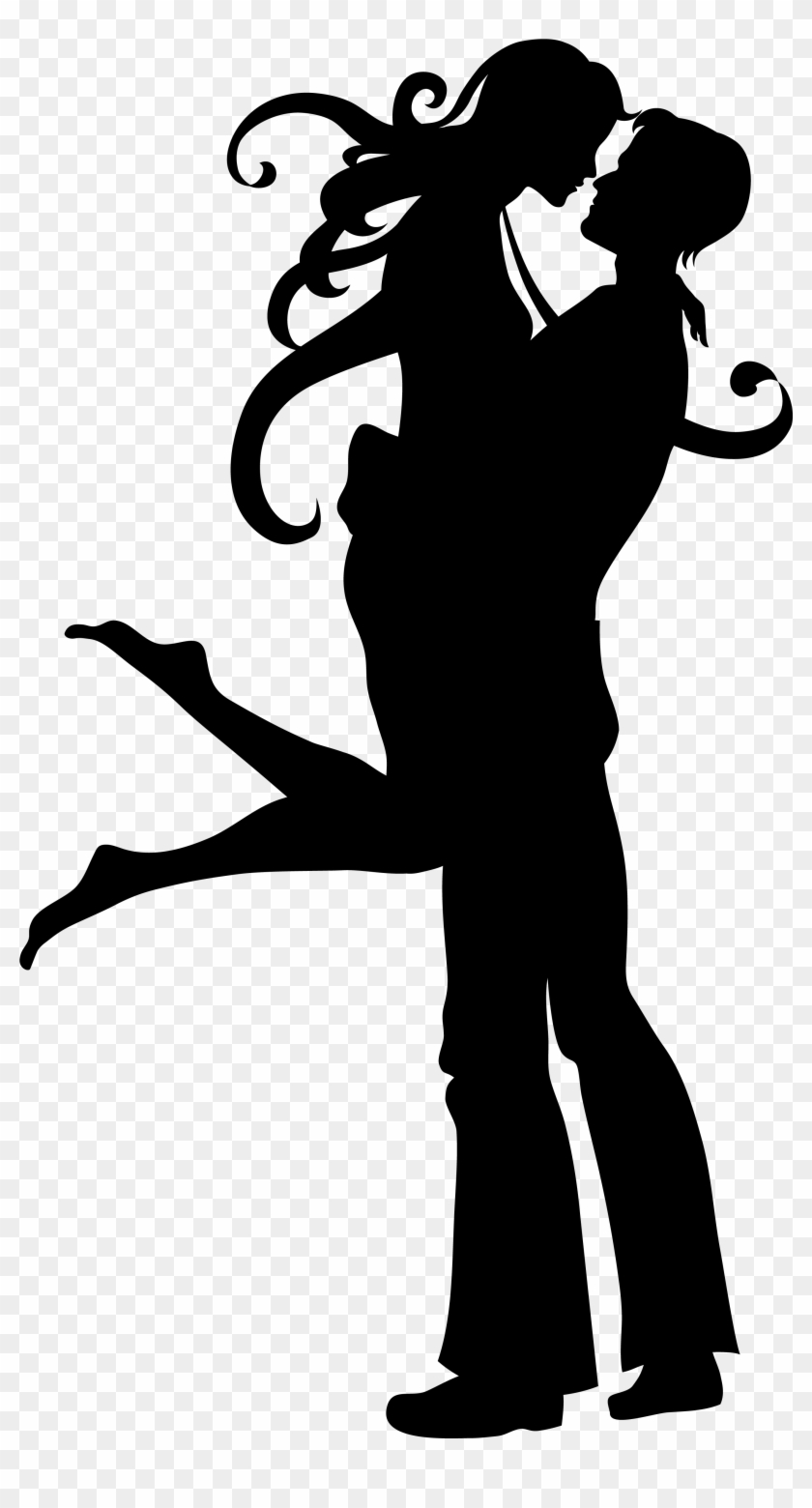 Love Couple Silhouettes Png Picture - Romantic Good Morning Tamil Clipart #298746