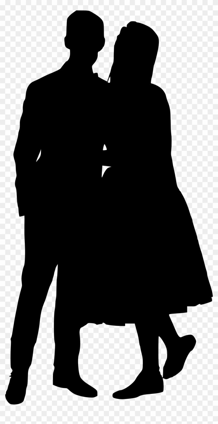 Free Download - Silhouette Of A Couple Png Clipart