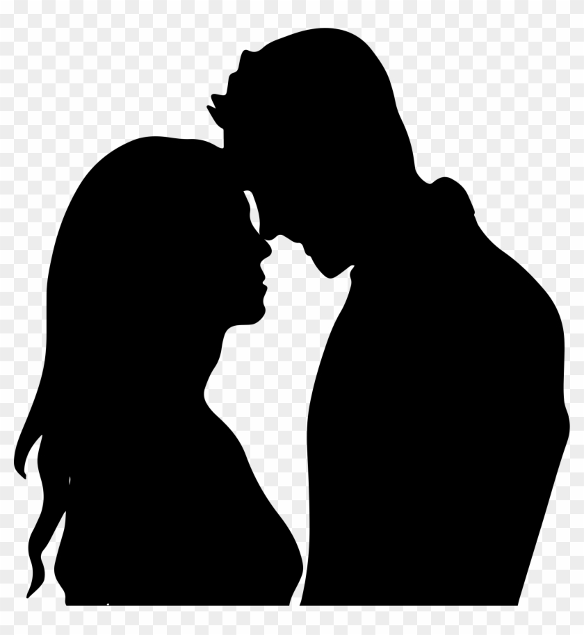 2221 X 2312 19 - Romantic Couple Silhouette Clipart